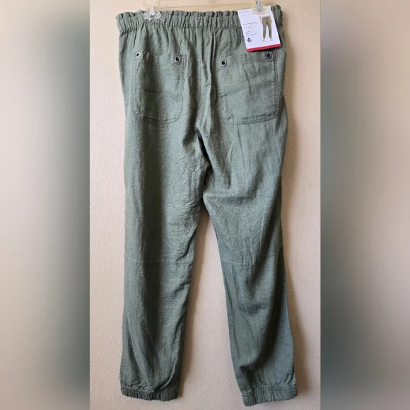 SOCIAL STANDARD by Sanctuary Linen  Solstice Pull On Jogger Pant Lichen Green XL - Picture 3 of 14